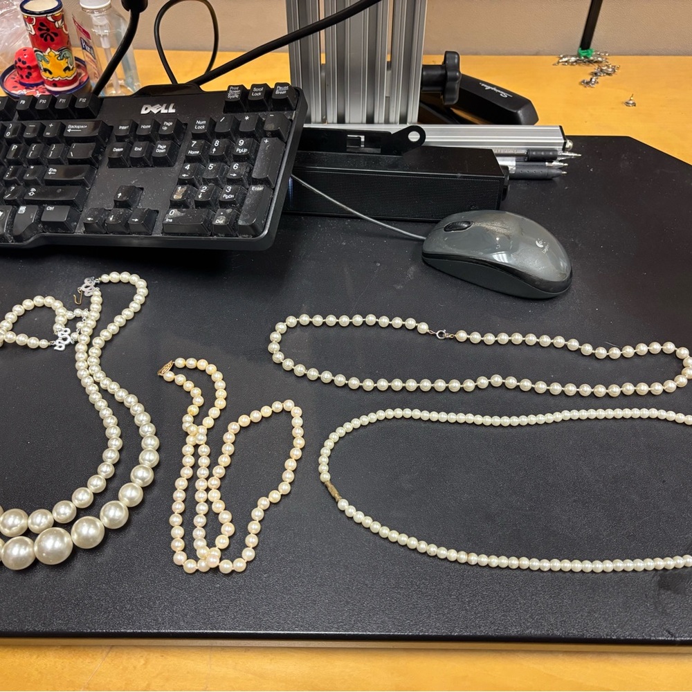 Four Strings of Vintage Pearls
